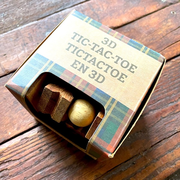 3-D Tic-Toc-Toe Handcrafted Wood Puzzle Eco friendly - Picture 2 of 8